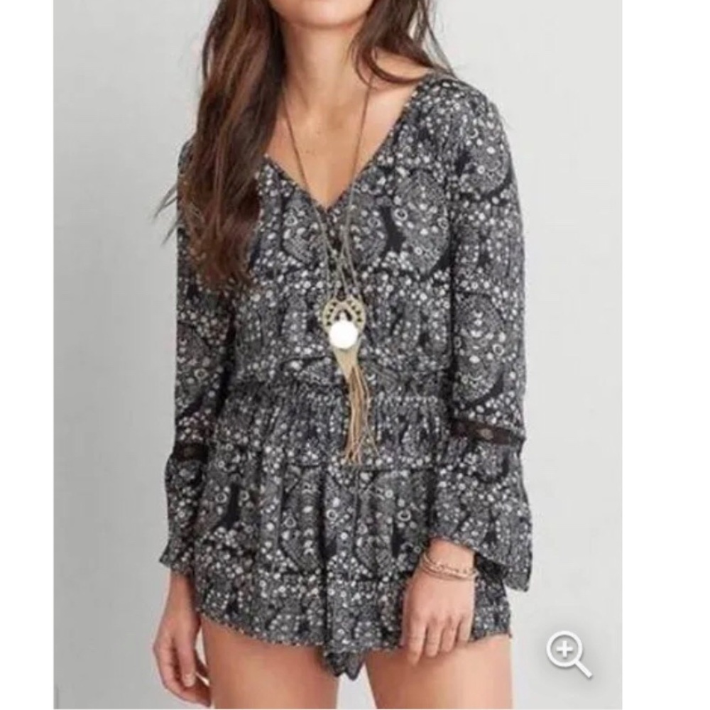 AEO baby bell sleeve festival romper